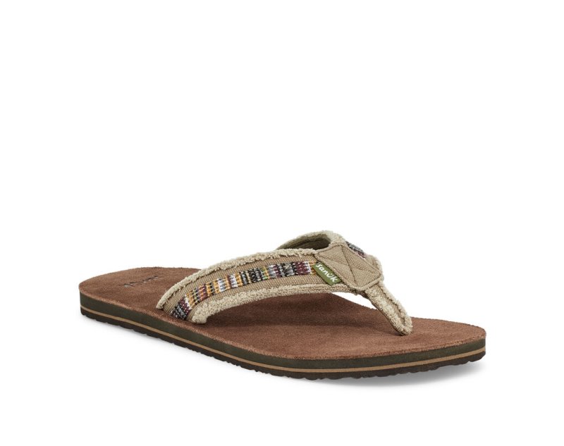 Tong Sanuk Fraid So Eco-Friendly Homme - Kaki JOQEXI497